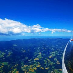 Flugwegposition um 10:55:19: Aufgenommen in der Nähe von Gemeinde Wolfsberg, Wolfsberg, Österreich in 2143 Meter
